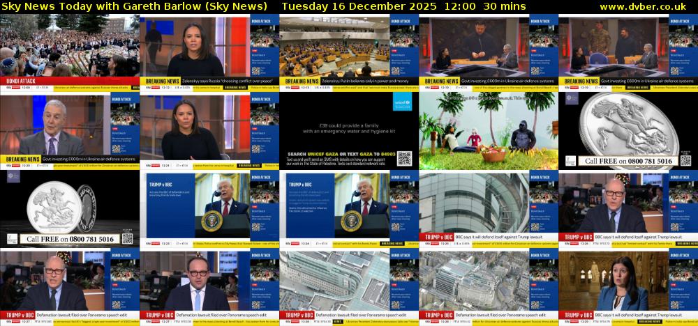 Sky News Today with Gareth Barlow (Sky News) Tuesday 16 December 2025 12:00 - 12:30