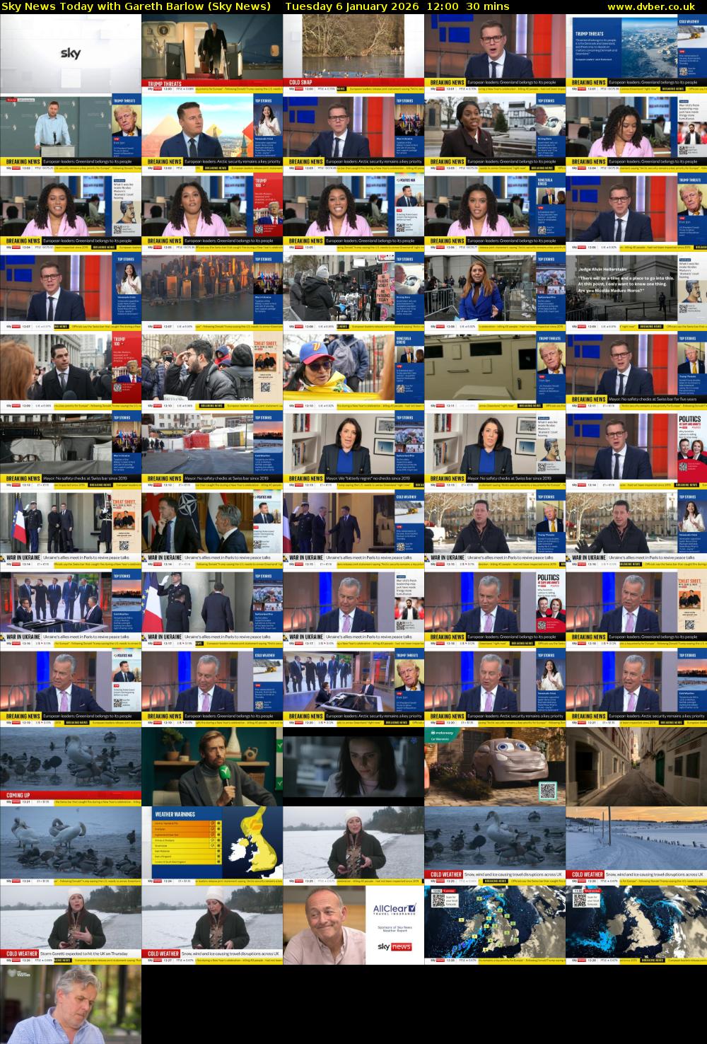 Sky News Today with Gareth Barlow (Sky News) Tuesday 6 January 2026 12:00 - 12:30