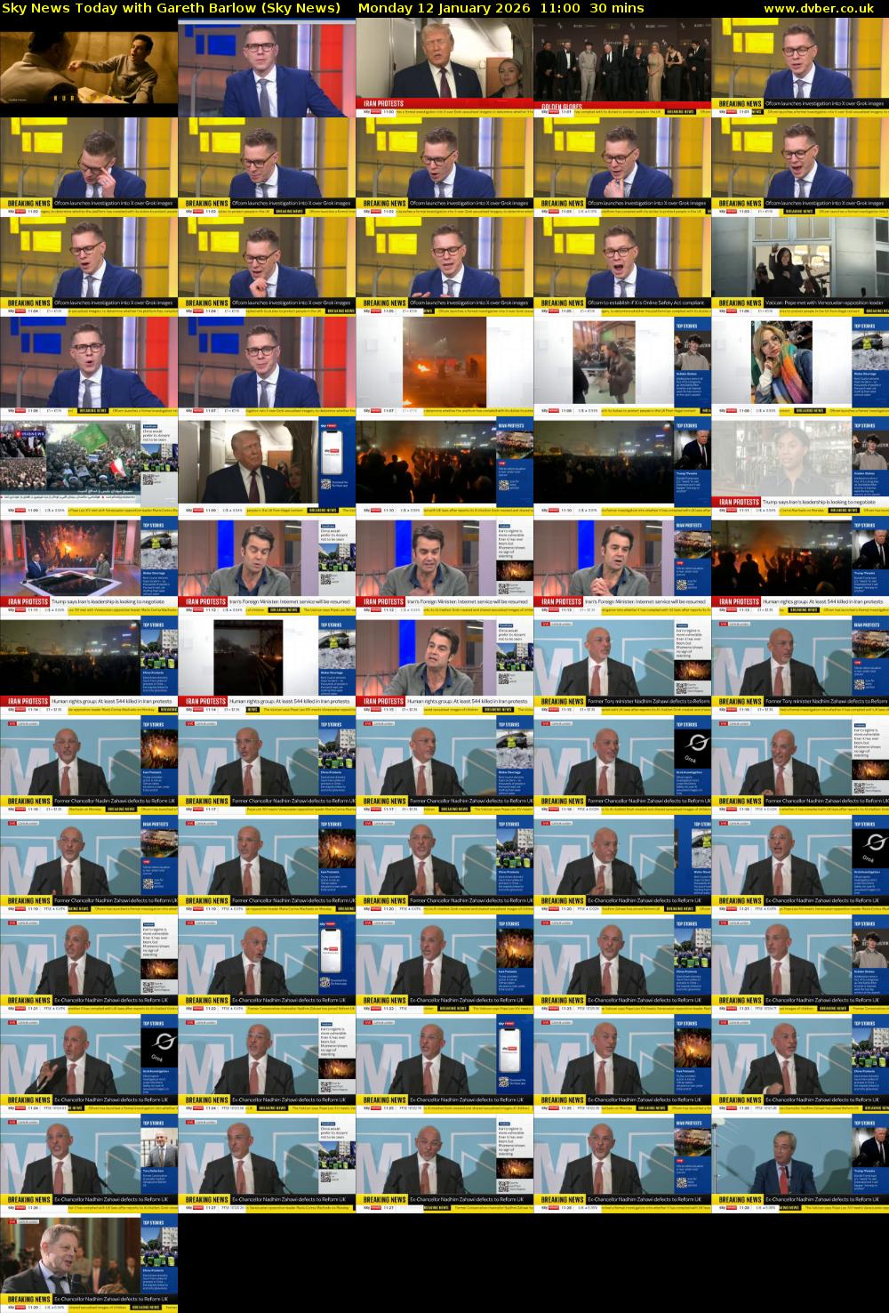 Sky News Today with Gareth Barlow (Sky News) Monday 12 January 2026 11:00 - 11:30