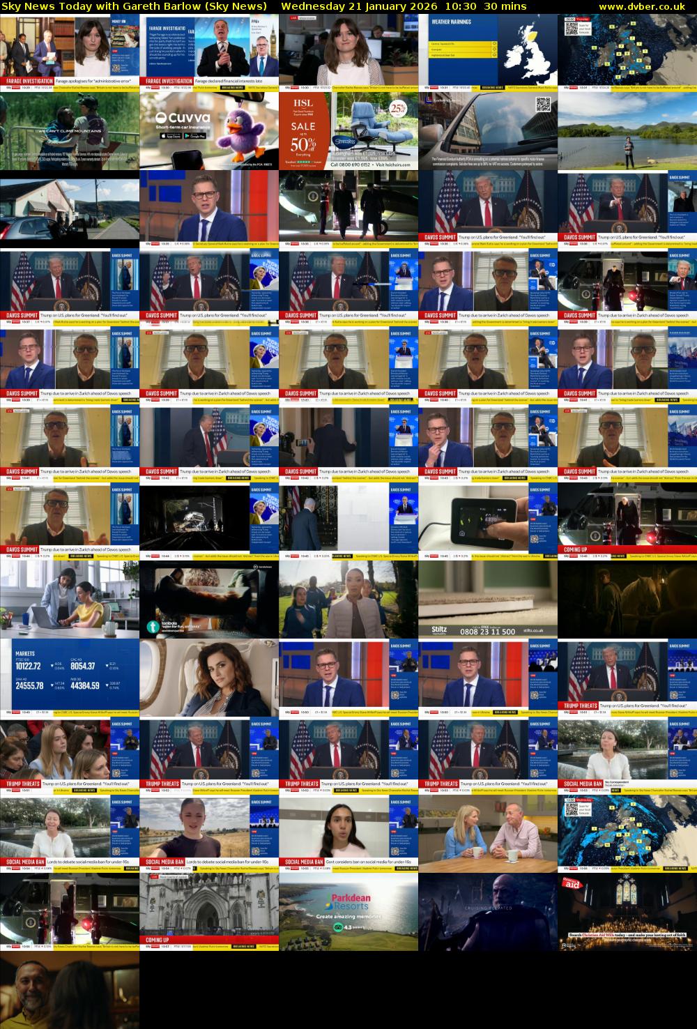 Sky News Today with Gareth Barlow (Sky News) Wednesday 21 January 2026 10:30 - 11:00