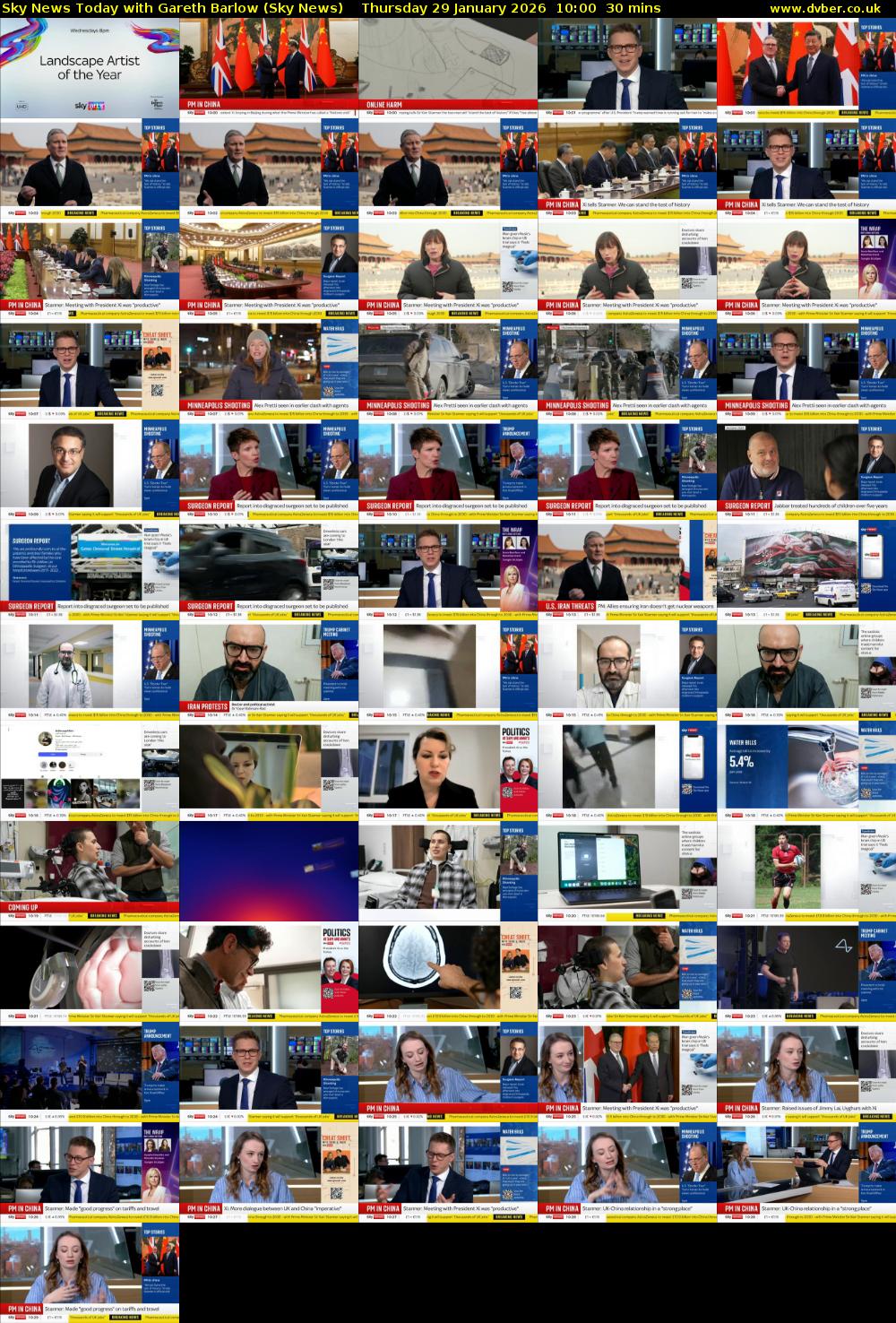 Sky News Today with Gareth Barlow (Sky News) Thursday 29 January 2026 10:00 - 10:30