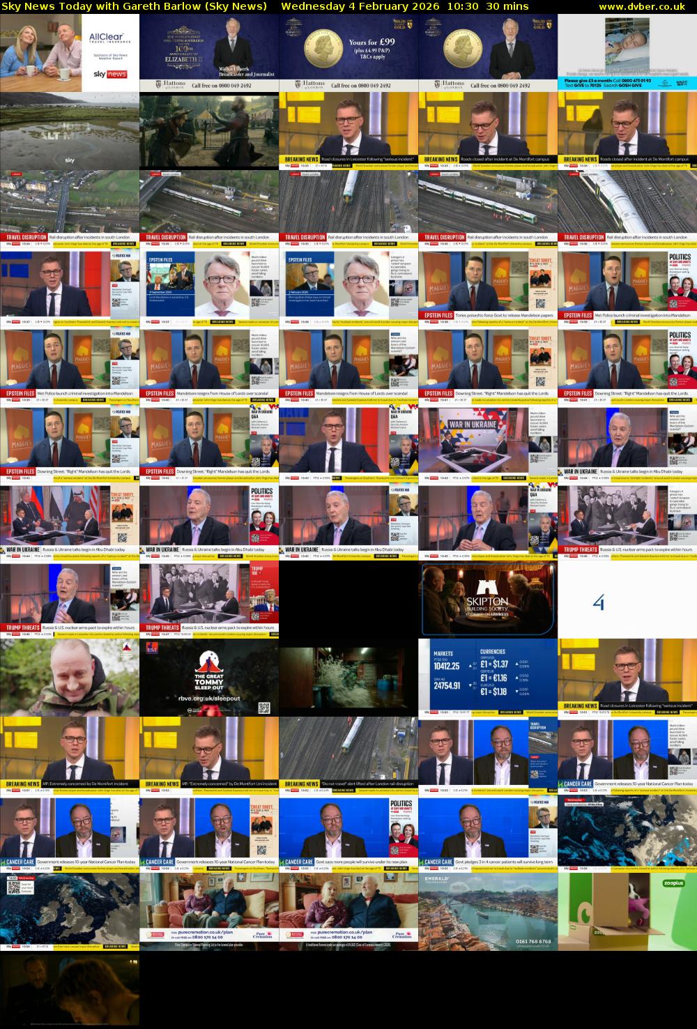 Sky News Today with Gareth Barlow (Sky News) Wednesday 4 February 2026 10:30 - 11:00