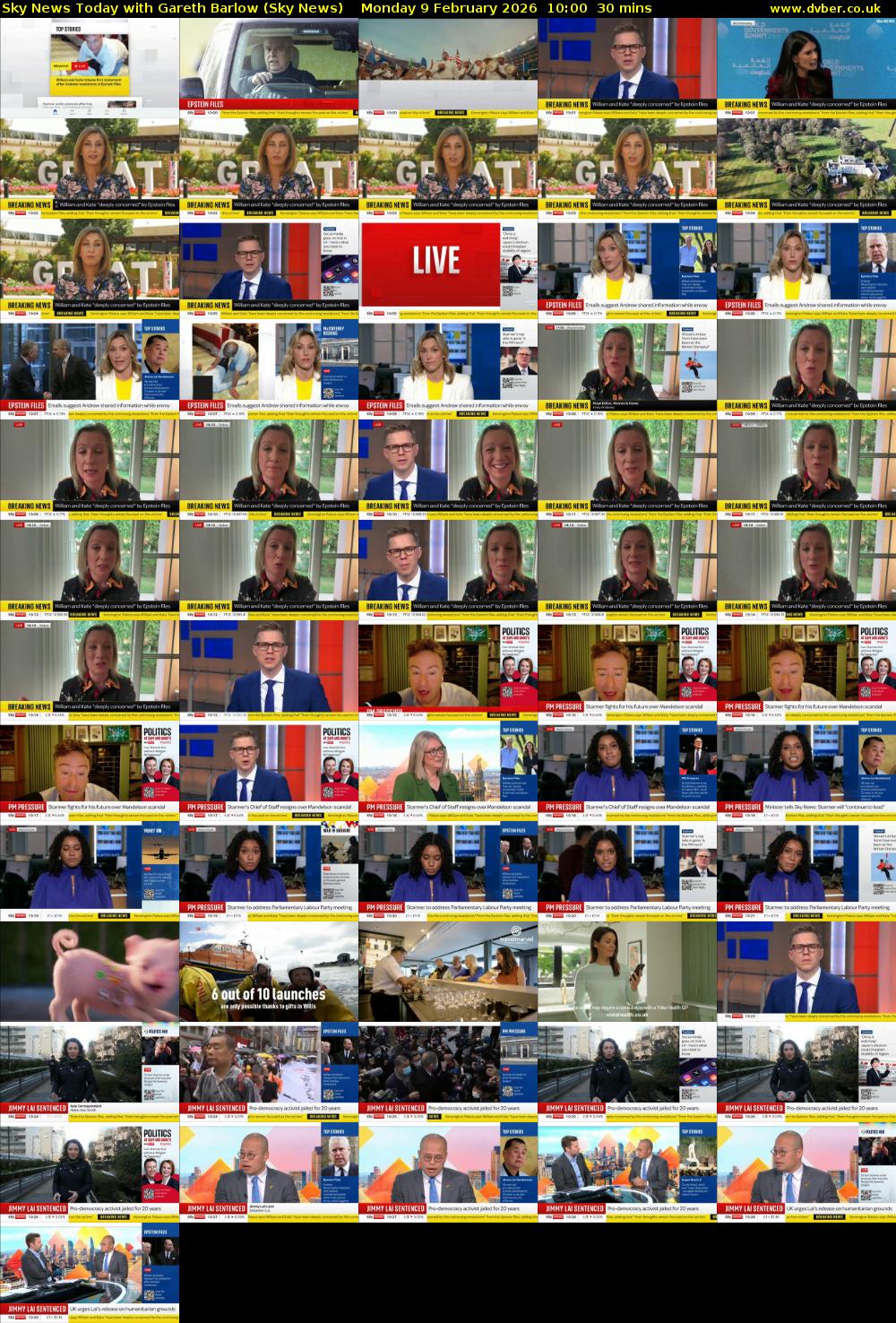 Sky News Today with Gareth Barlow (Sky News) Monday 9 February 2026 10:00 - 10:30