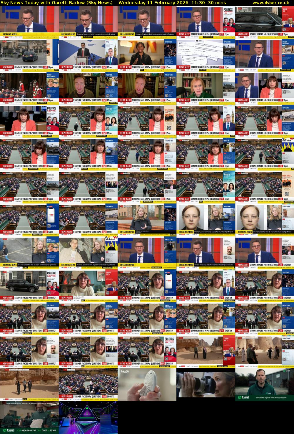 Sky News Today with Gareth Barlow (Sky News) Wednesday 11 February 2026 11:30 - 12:00