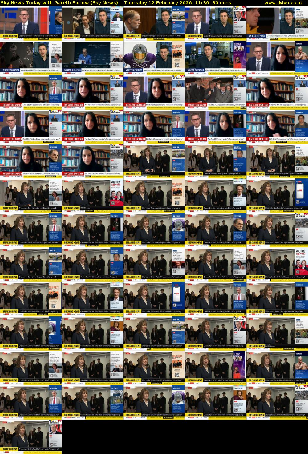 Sky News Today with Gareth Barlow (Sky News) Thursday 12 February 2026 11:30 - 12:00