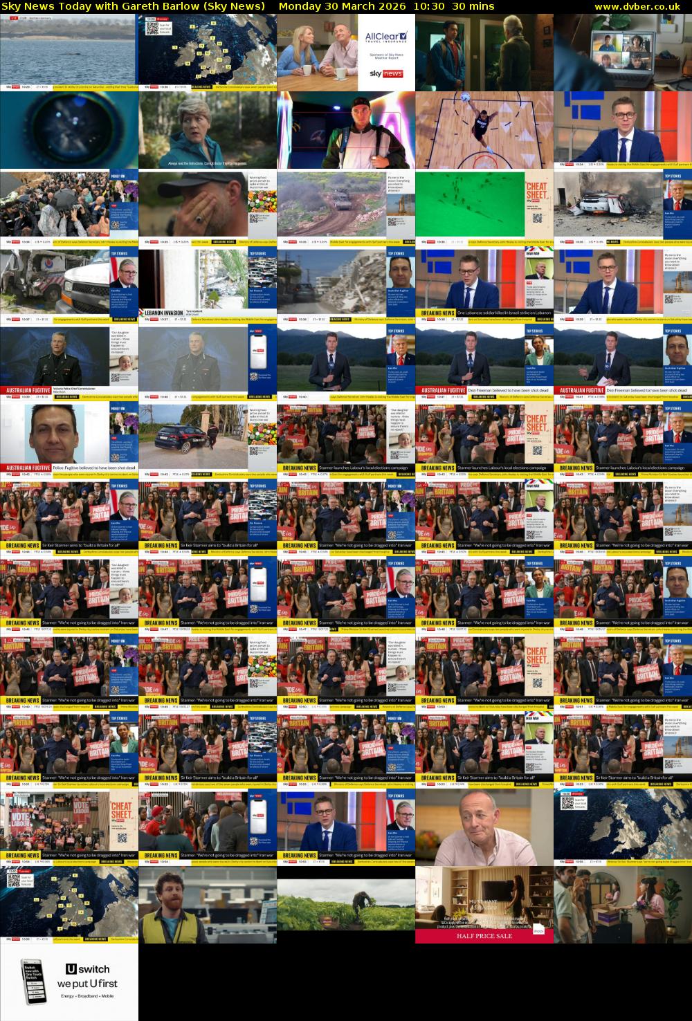 Sky News Today with Gareth Barlow (Sky News) Monday 30 March 2026 10:30 - 11:00