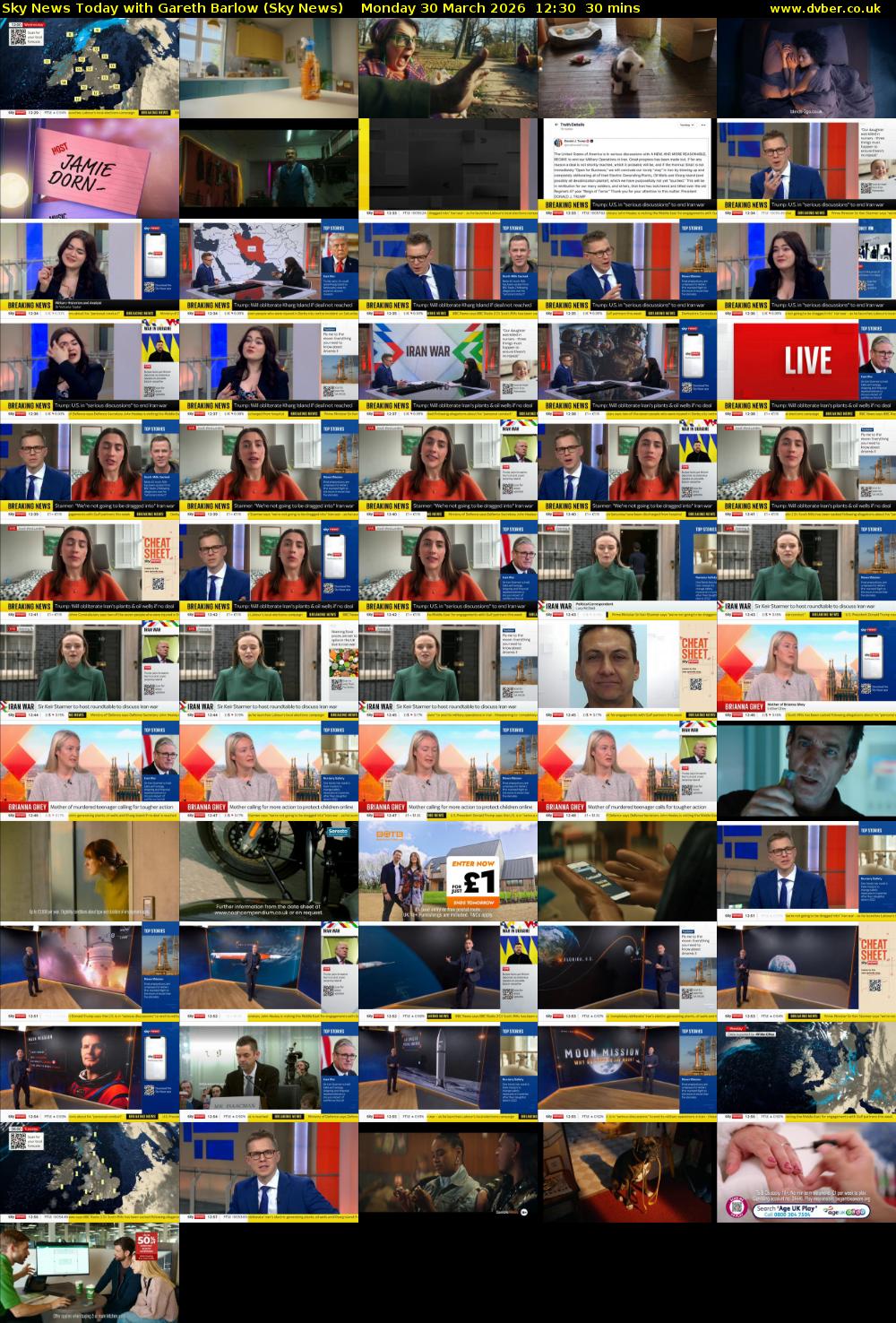 Sky News Today with Gareth Barlow (Sky News) Monday 30 March 2026 12:30 - 13:00