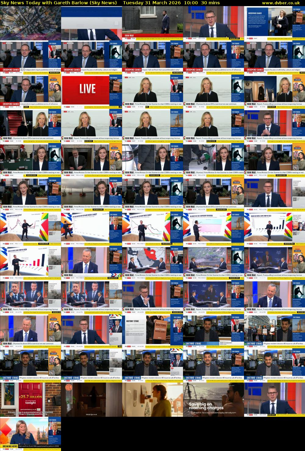 Sky News Today with Gareth Barlow (Sky News) Tuesday 31 March 2026 10:00 - 10:30
