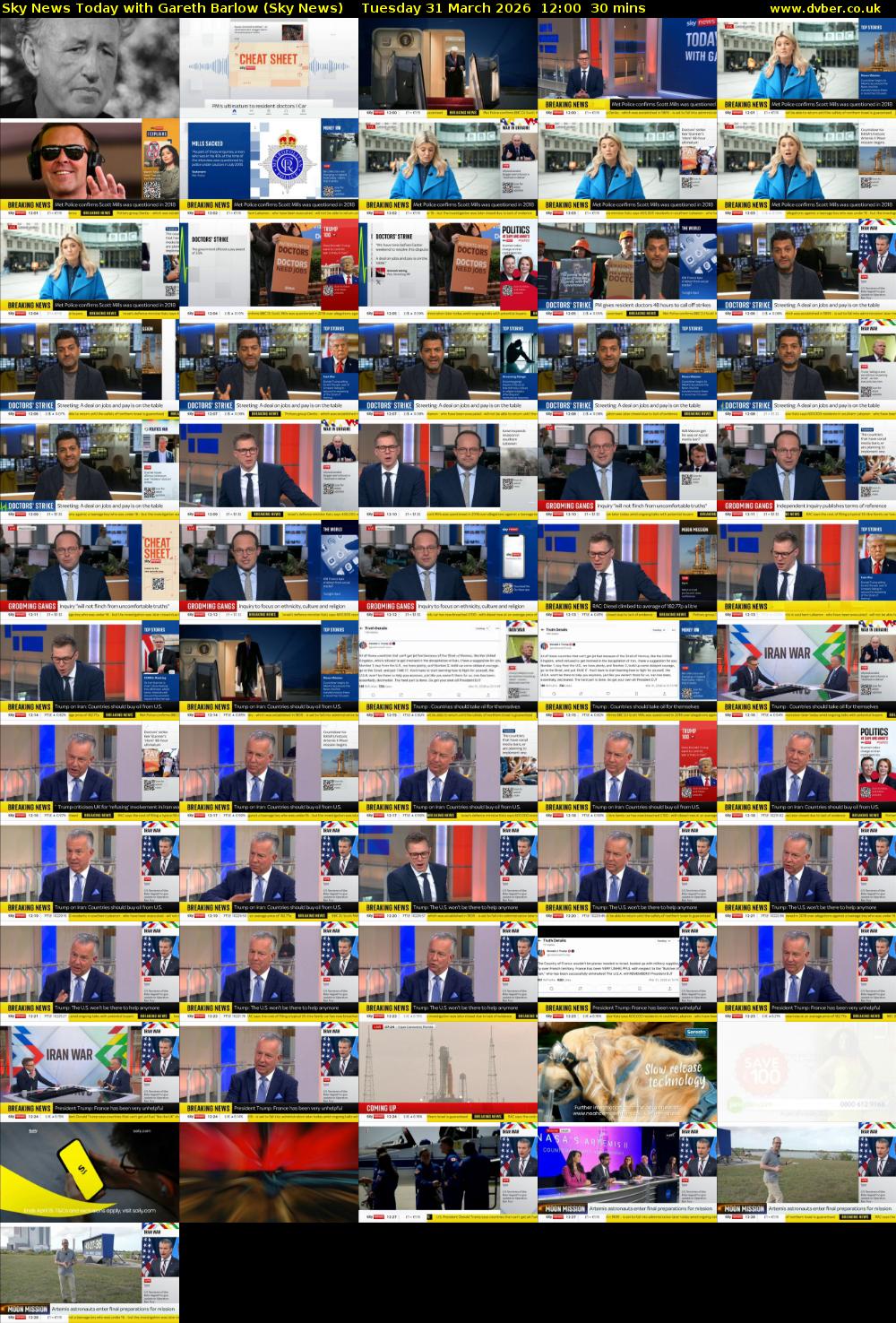 Sky News Today with Gareth Barlow (Sky News) Tuesday 31 March 2026 12:00 - 12:30