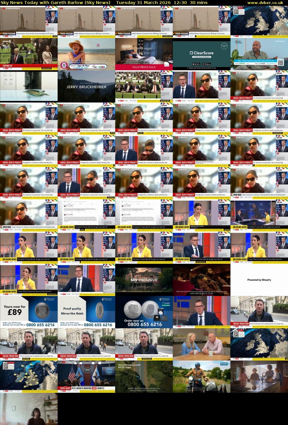 Sky News Today with Gareth Barlow (Sky News) Tuesday 31 March 2026 12:30 - 13:00