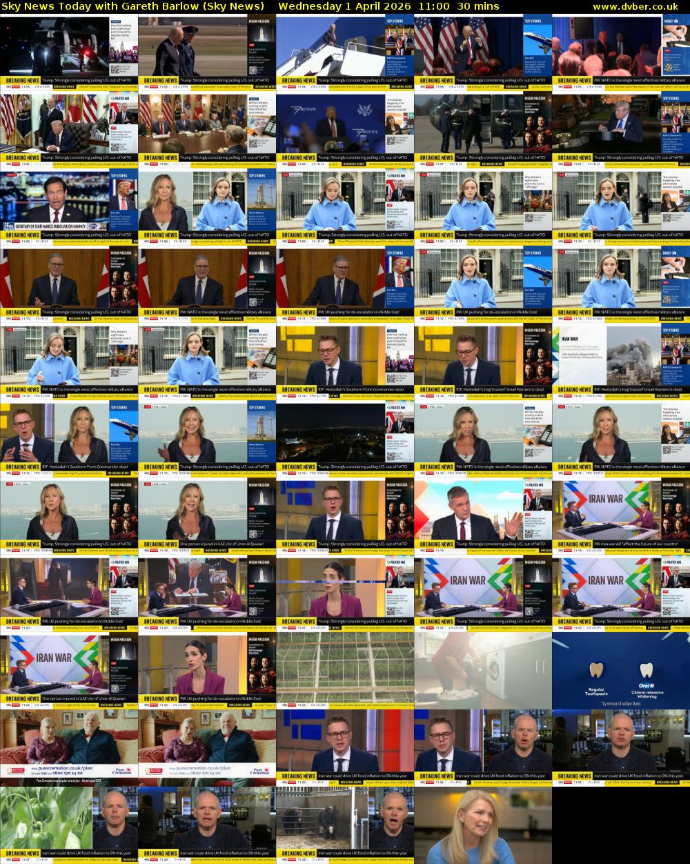 Sky News Today with Gareth Barlow (Sky News) Wednesday 1 April 2026 11:00 - 11:30