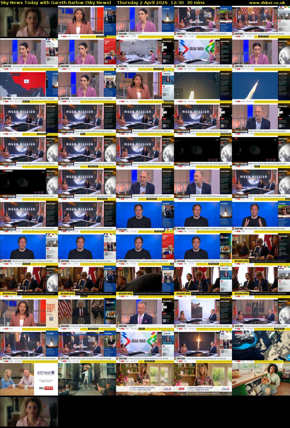 Sky News Today with Gareth Barlow (Sky News) Thursday 2 April 2026 12:30 - 13:00