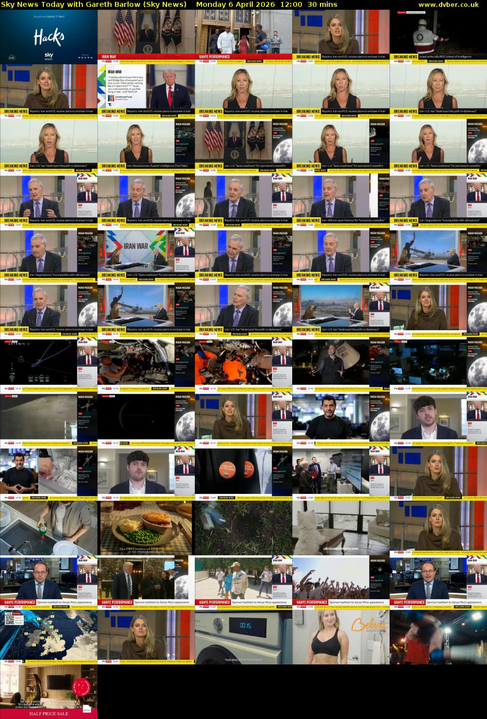 Sky News Today with Gareth Barlow (Sky News) Monday 6 April 2026 12:00 - 12:30