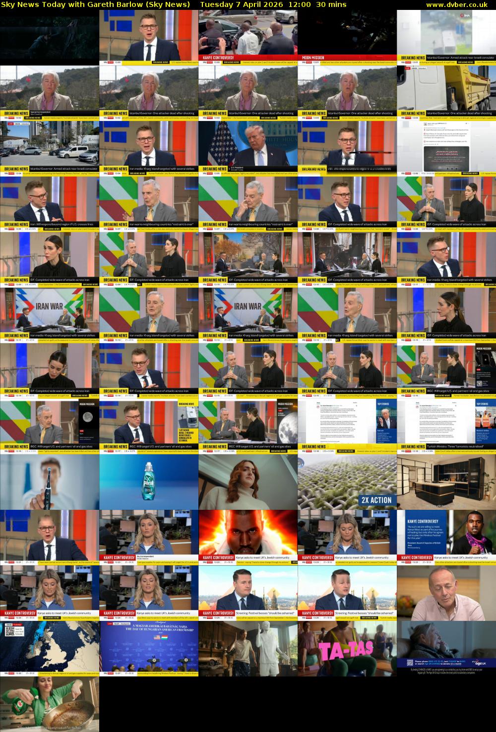 Sky News Today with Gareth Barlow (Sky News) Tuesday 7 April 2026 12:00 - 12:30