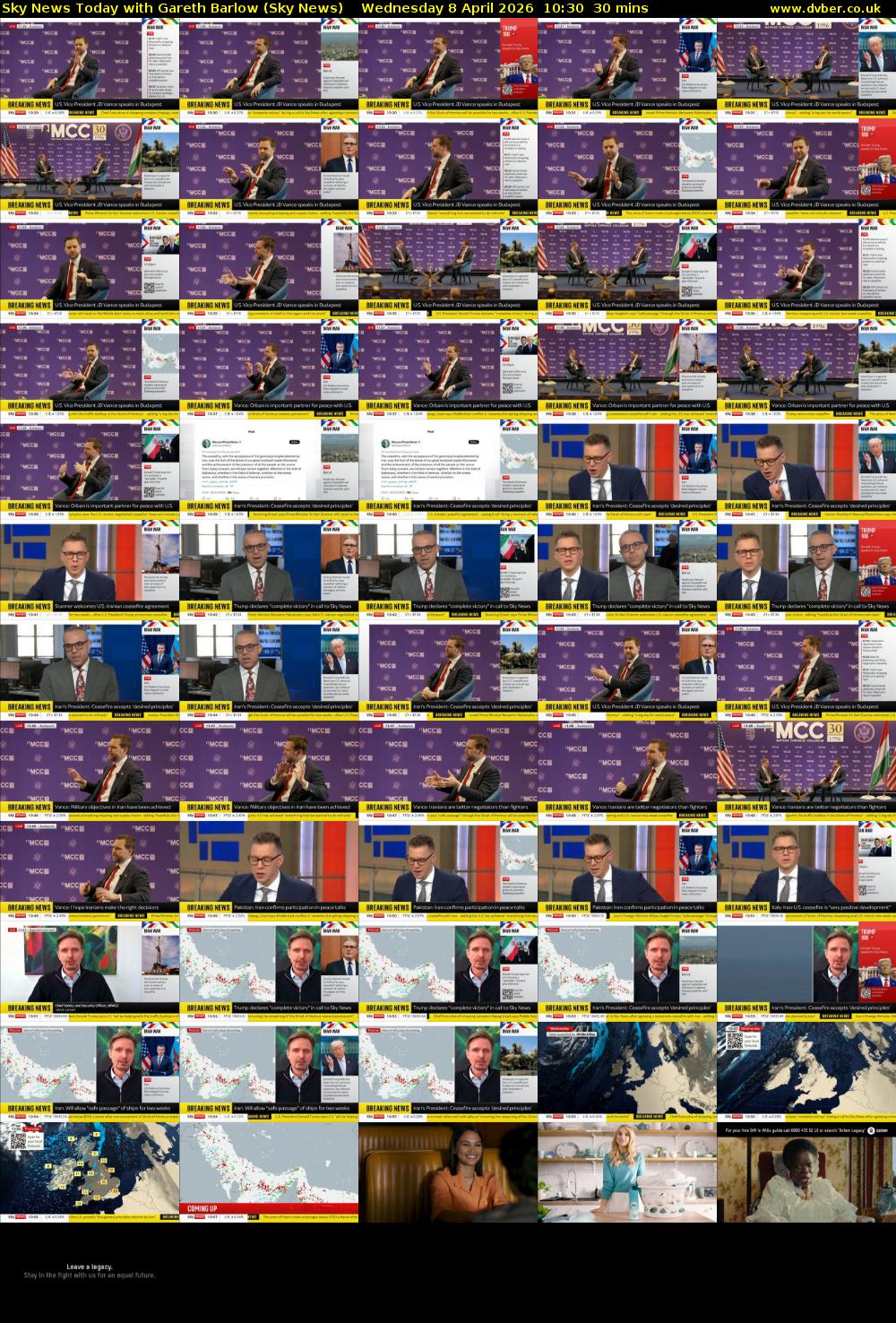 Sky News Today with Gareth Barlow (Sky News) Wednesday 8 April 2026 10:30 - 11:00