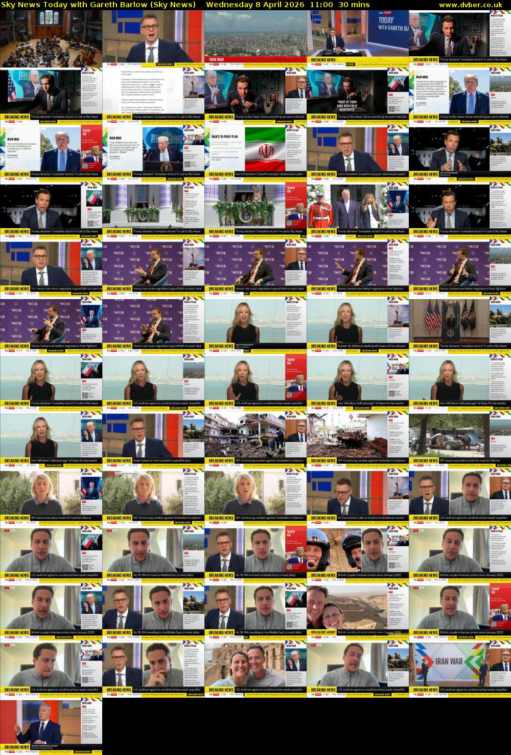 Sky News Today with Gareth Barlow (Sky News) Wednesday 8 April 2026 11:00 - 11:30