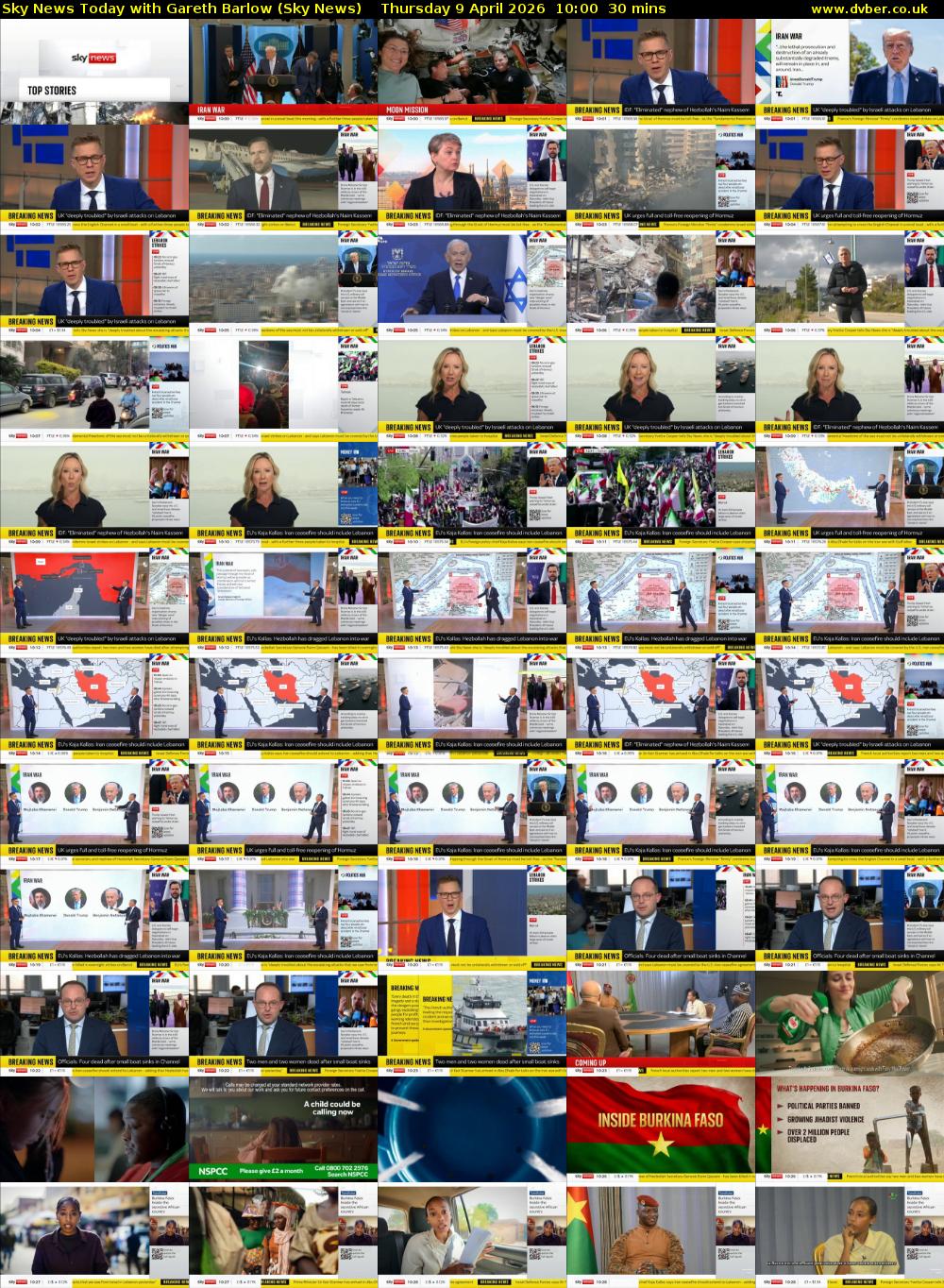 Sky News Today with Gareth Barlow (Sky News) Thursday 9 April 2026 10:00 - 10:30