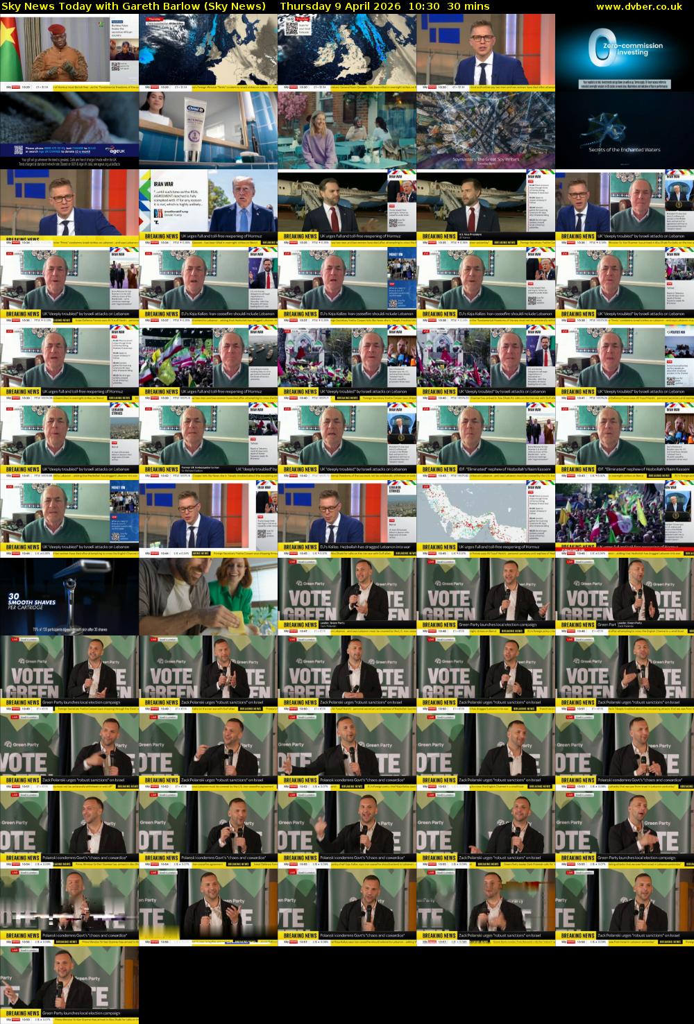 Sky News Today with Gareth Barlow (Sky News) Thursday 9 April 2026 10:30 - 11:00