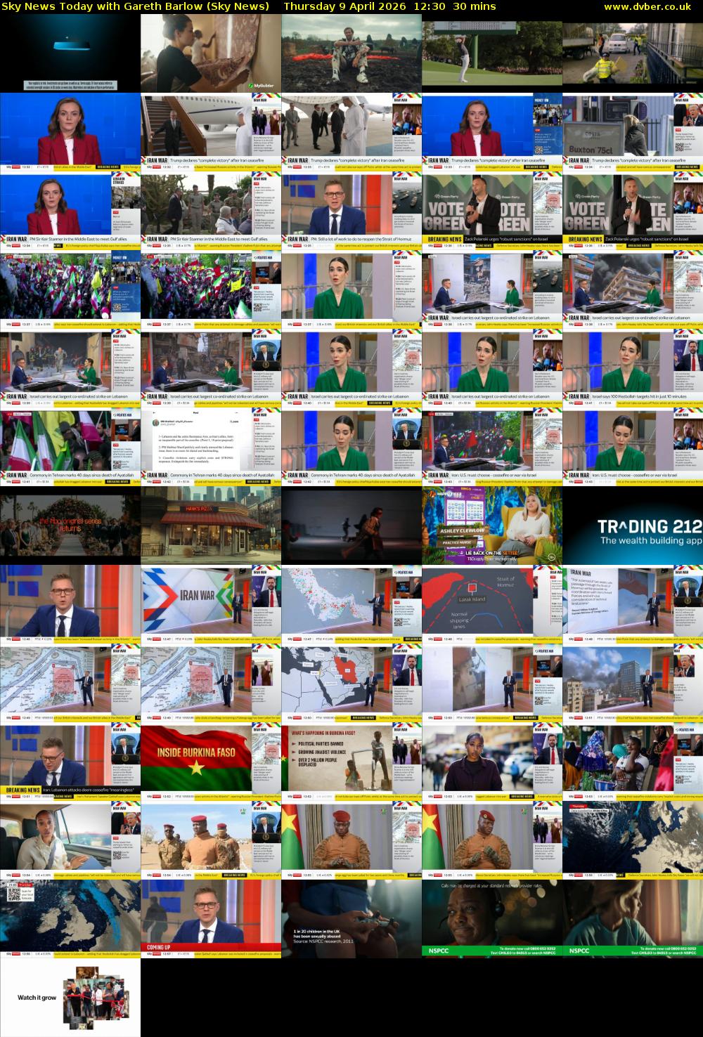 Sky News Today with Gareth Barlow (Sky News) Thursday 9 April 2026 12:30 - 13:00