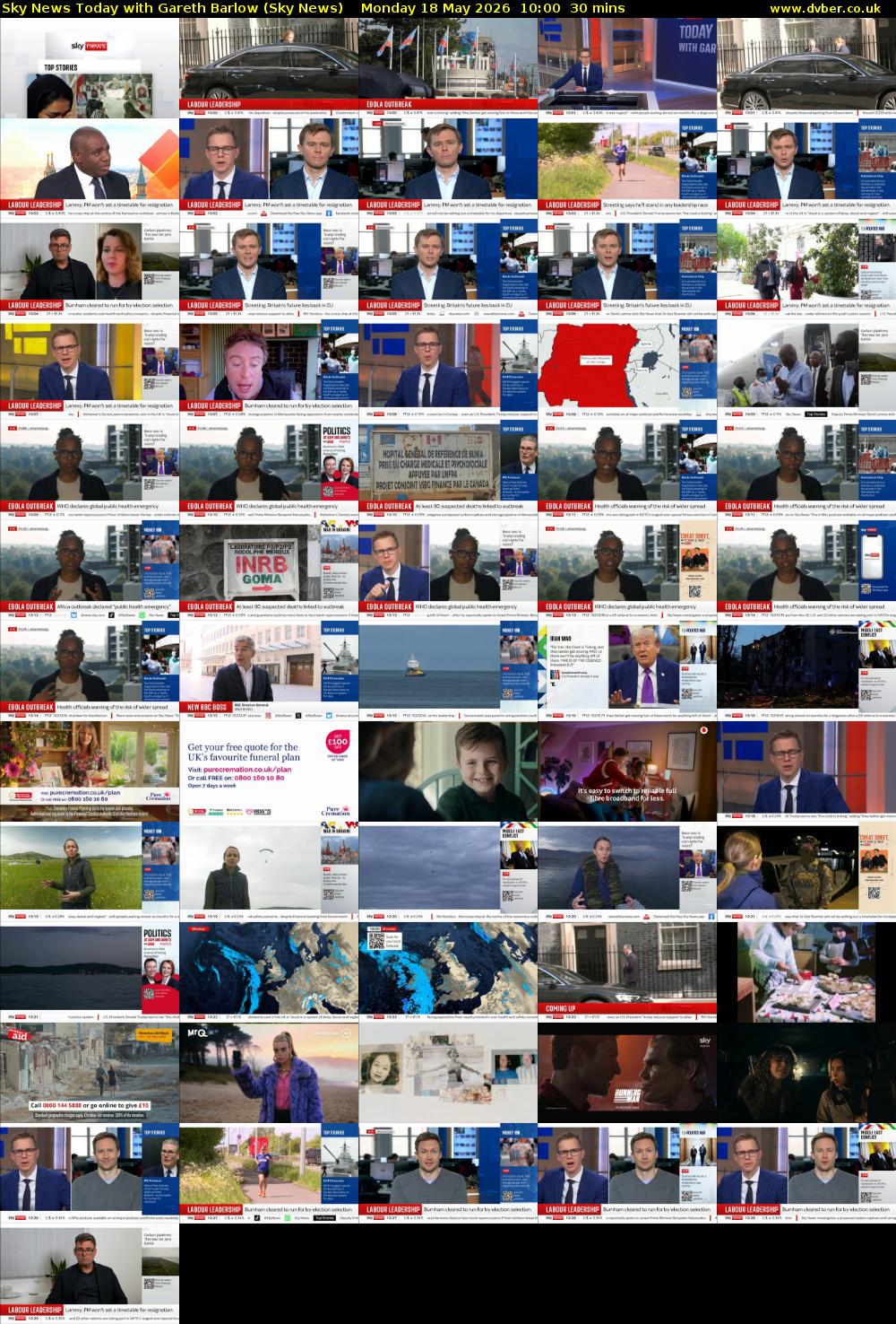 Sky News Today with Gareth Barlow (Sky News) Monday 18 May 2026 10:00 - 10:30