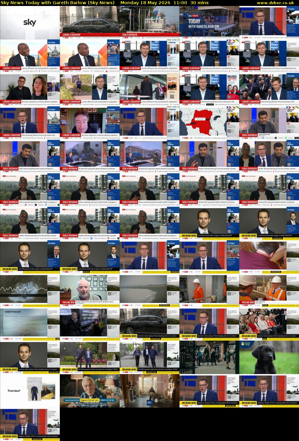 Sky News Today with Gareth Barlow (Sky News) Monday 18 May 2026 11:00 - 11:30