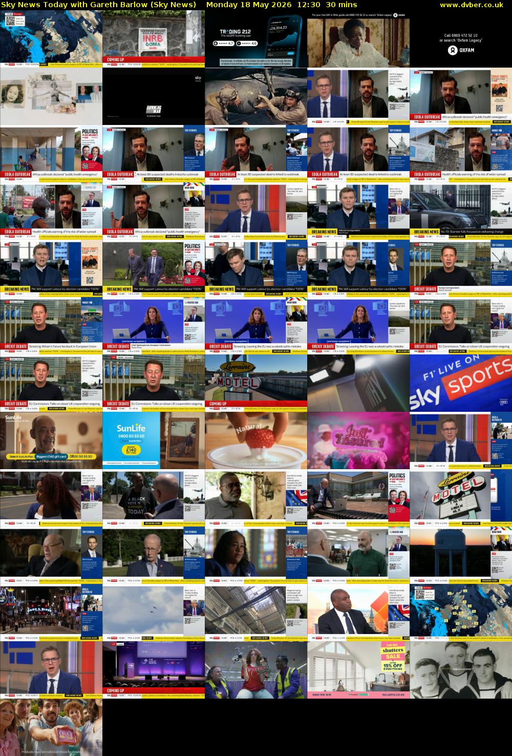 Sky News Today with Gareth Barlow (Sky News) Monday 18 May 2026 12:30 - 13:00