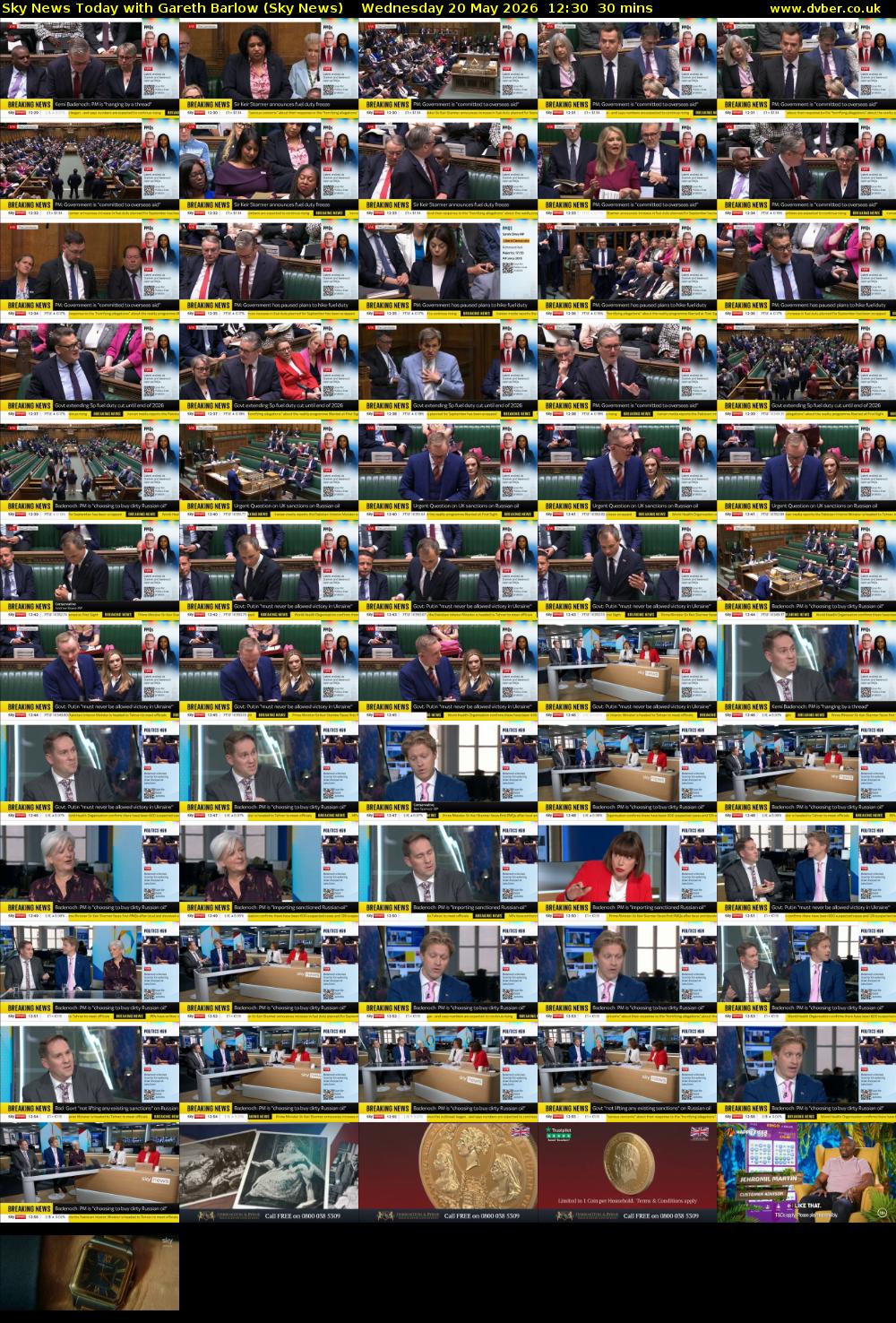 Sky News Today with Gareth Barlow (Sky News) Wednesday 20 May 2026 12:30 - 13:00