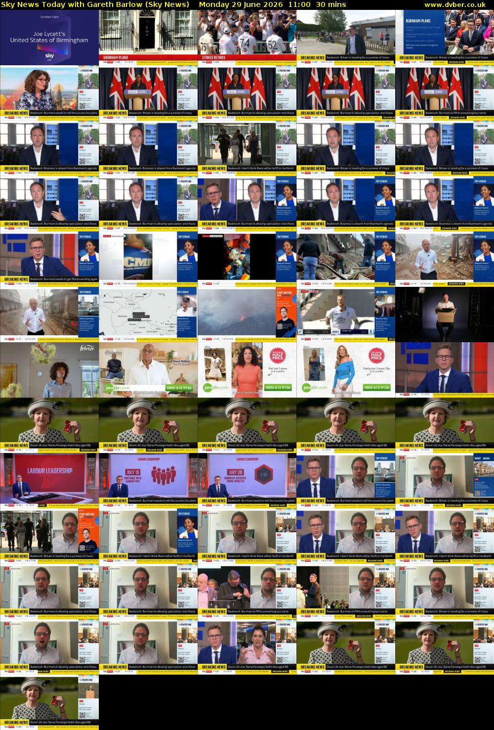 Sky News Today with Gareth Barlow (Sky News) Monday 29 June 2026 11:00 - 11:30