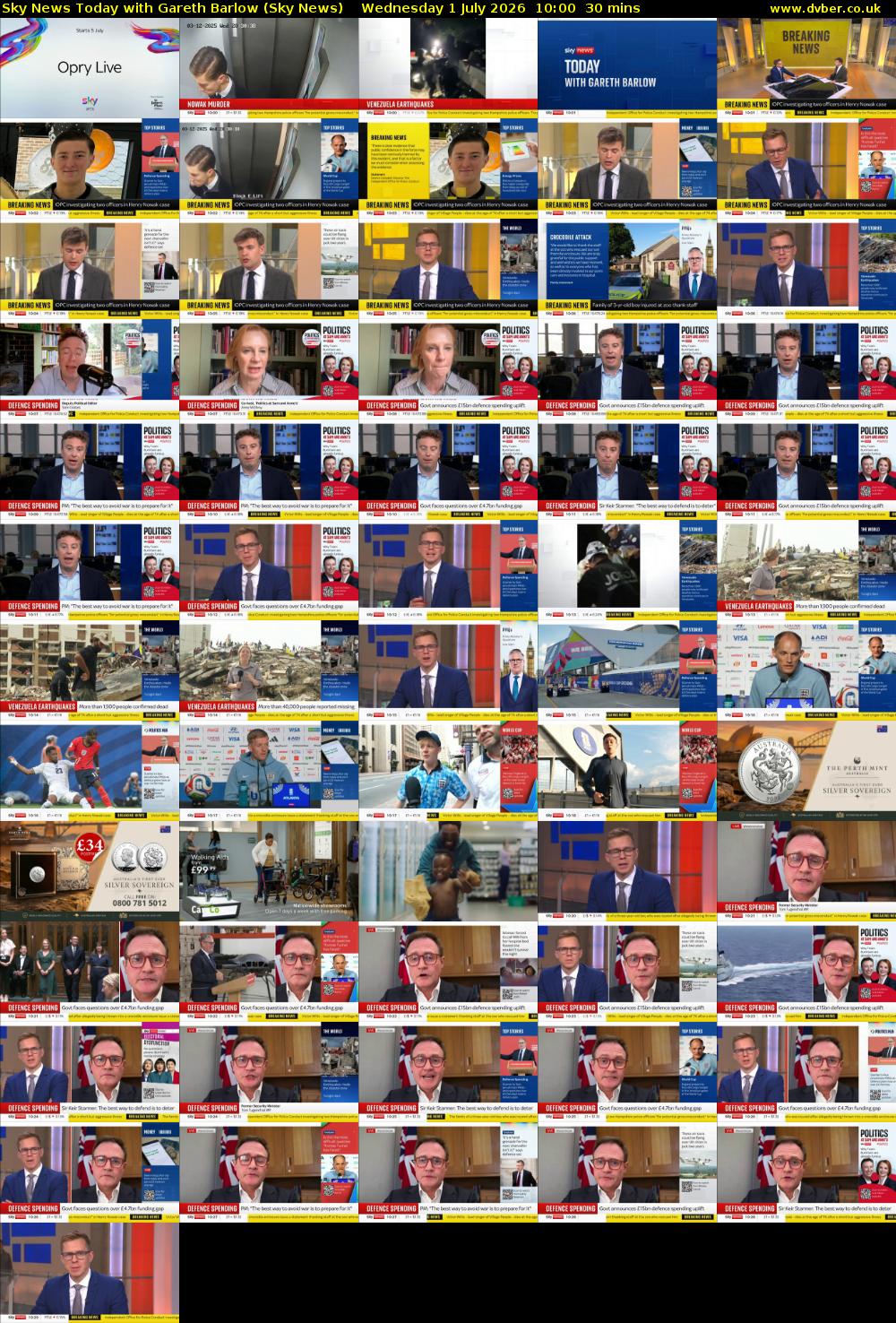 Sky News Today with Gareth Barlow (Sky News) Wednesday 1 July 2026 10:00 - 10:30