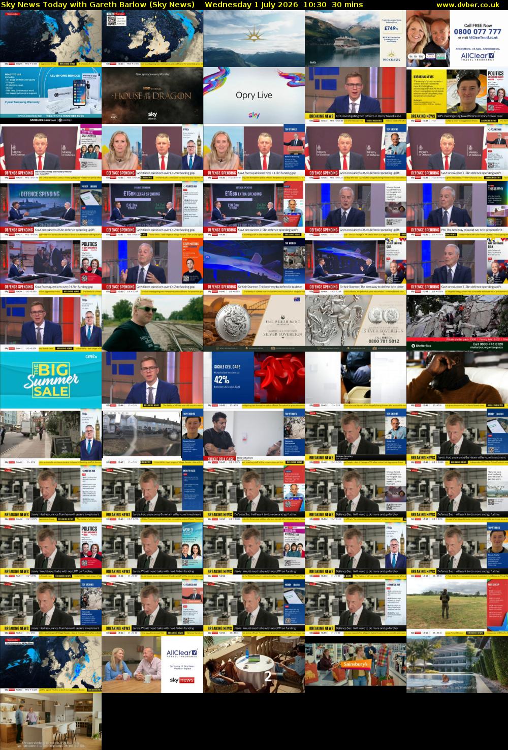 Sky News Today with Gareth Barlow (Sky News) Wednesday 1 July 2026 10:30 - 11:00
