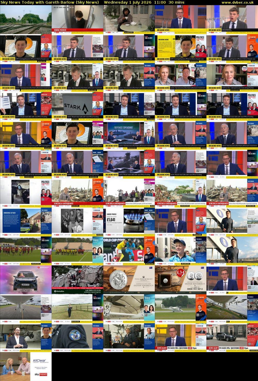 Sky News Today with Gareth Barlow (Sky News) Wednesday 1 July 2026 11:00 - 11:30