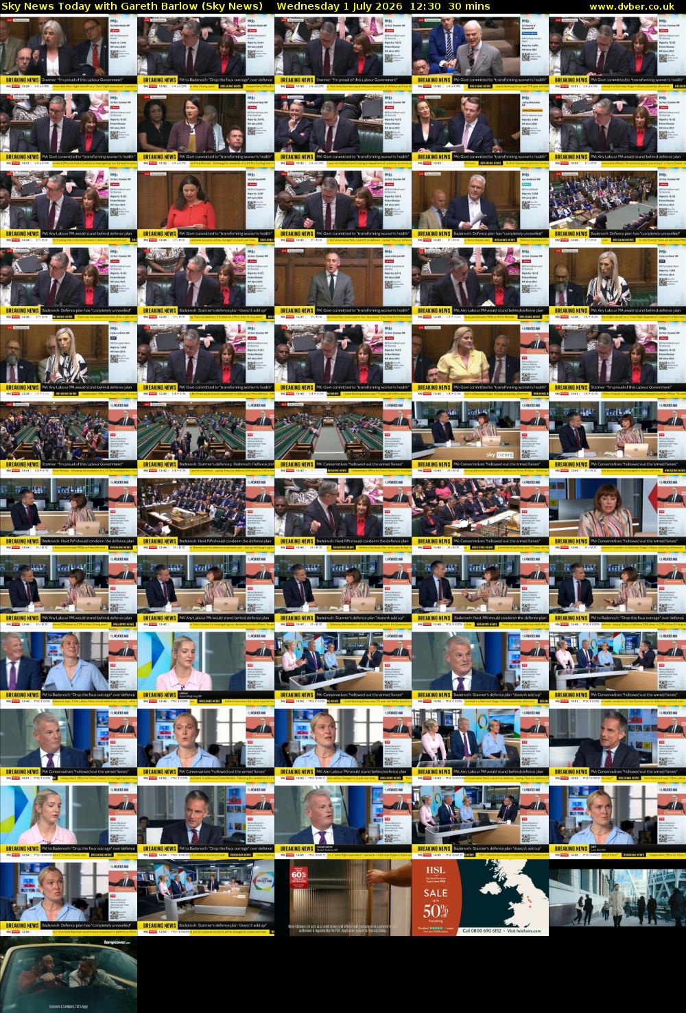 Sky News Today with Gareth Barlow (Sky News) Wednesday 1 July 2026 12:30 - 13:00