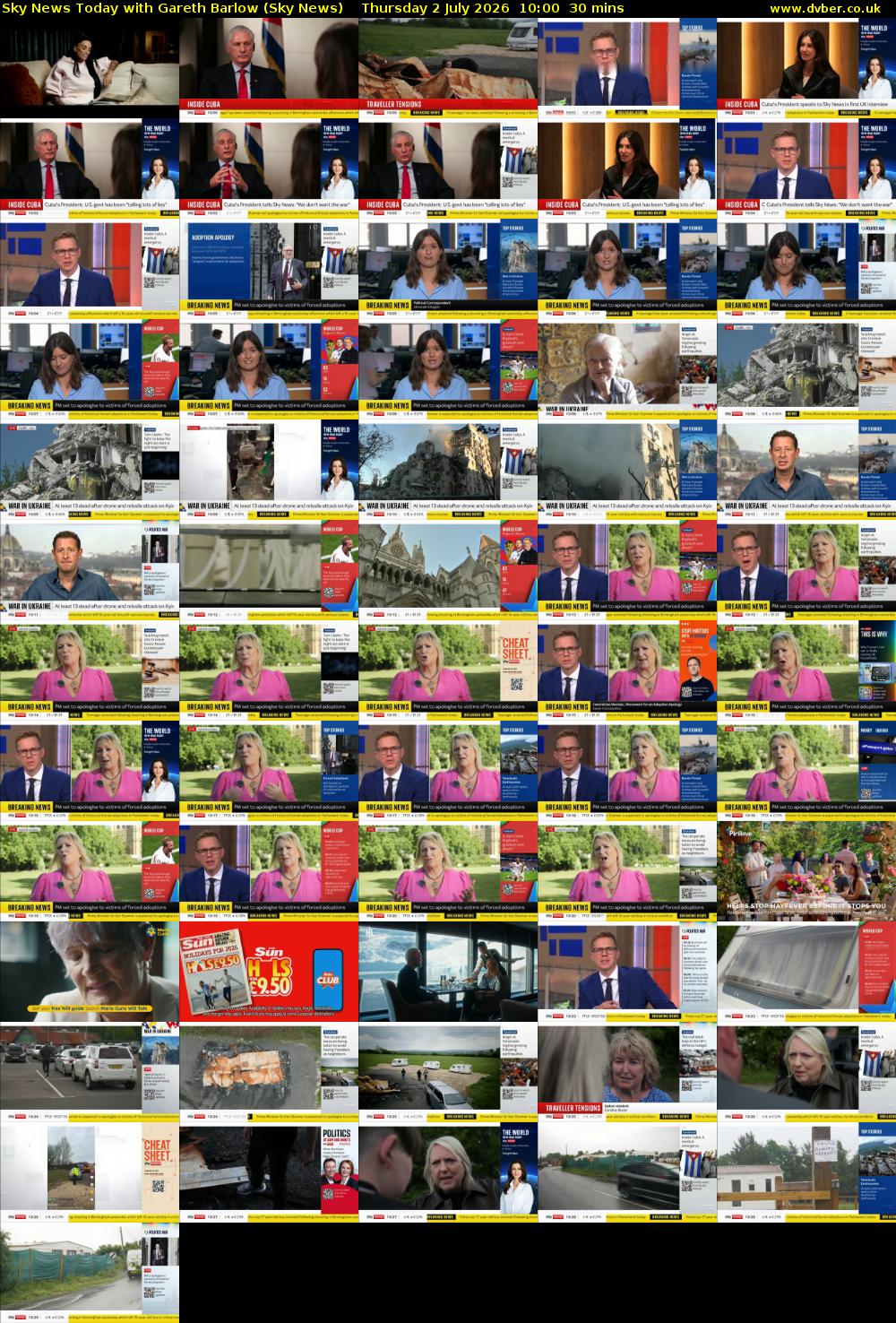 Sky News Today with Gareth Barlow (Sky News) Thursday 2 July 2026 10:00 - 10:30