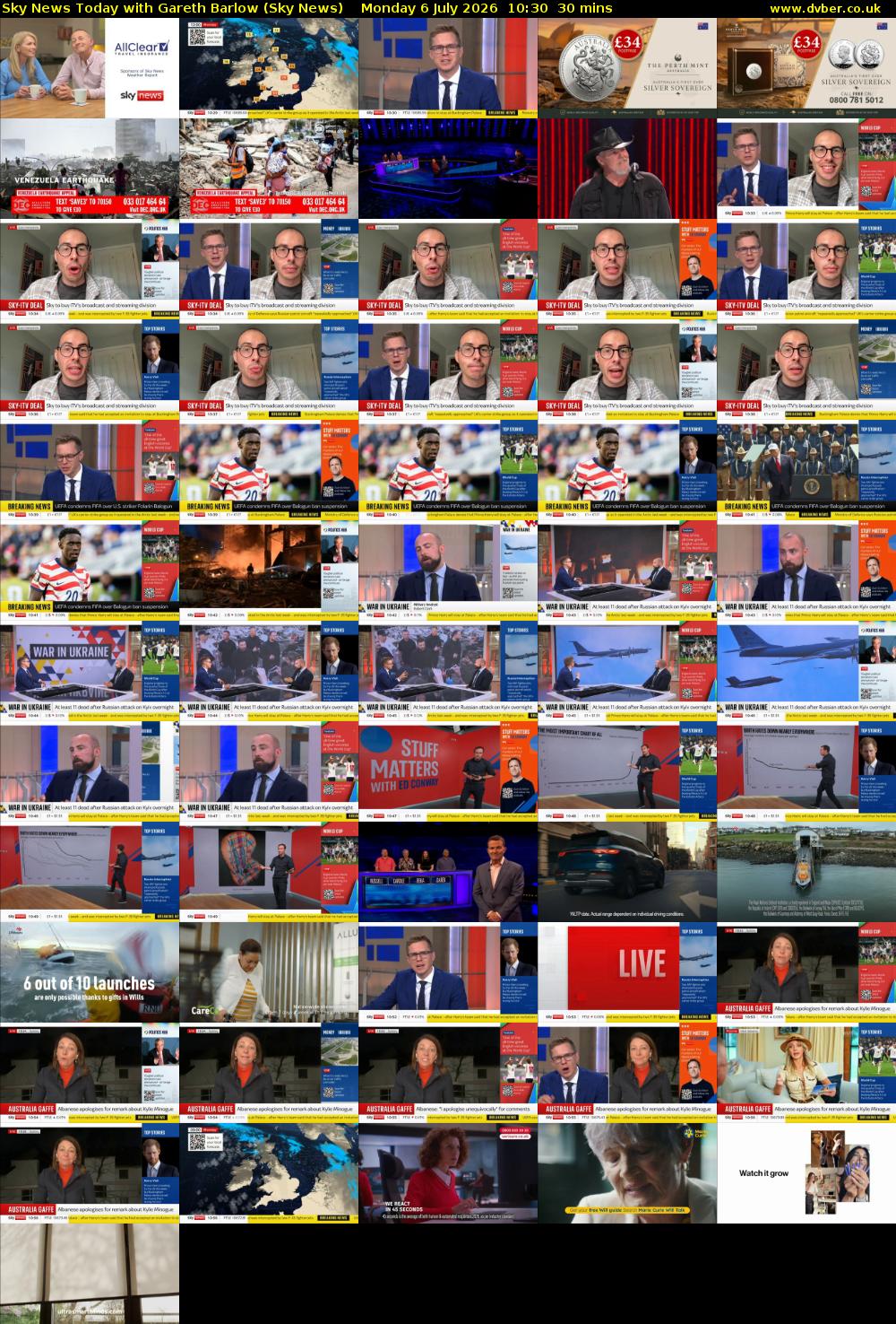Sky News Today with Gareth Barlow (Sky News) Monday 6 July 2026 10:30 - 11:00