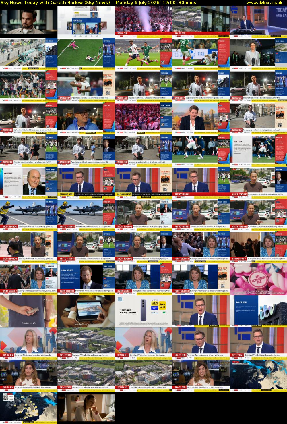 Sky News Today with Gareth Barlow (Sky News) Monday 6 July 2026 12:00 - 12:30