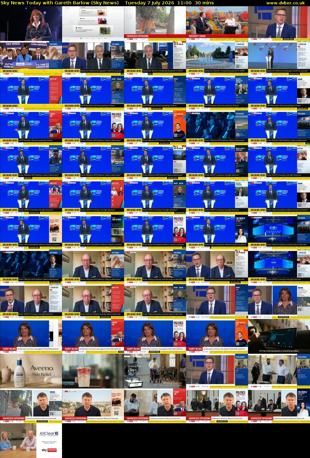 Sky News Today with Gareth Barlow (Sky News) Tuesday 7 July 2026 11:00 - 11:30