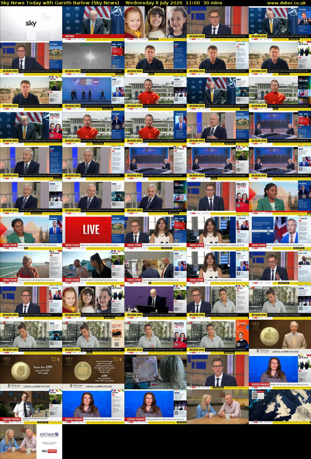 Sky News Today with Gareth Barlow (Sky News) Wednesday 8 July 2026 11:00 - 11:30