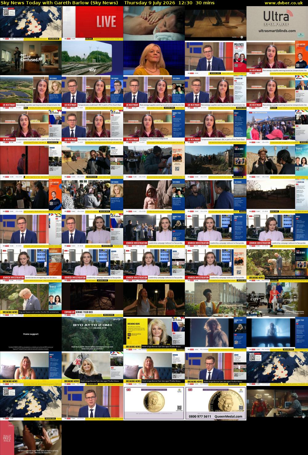 Sky News Today with Gareth Barlow (Sky News) Thursday 9 July 2026 12:30 - 13:00