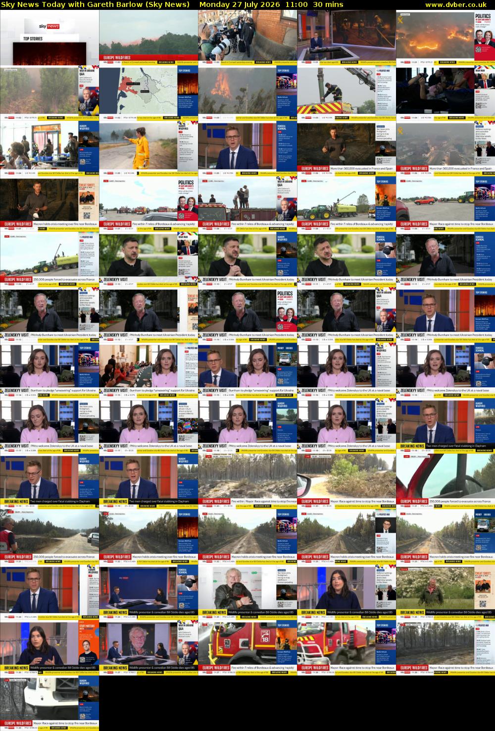 Sky News Today with Gareth Barlow (Sky News) Monday 27 July 2026 11:00 - 11:30