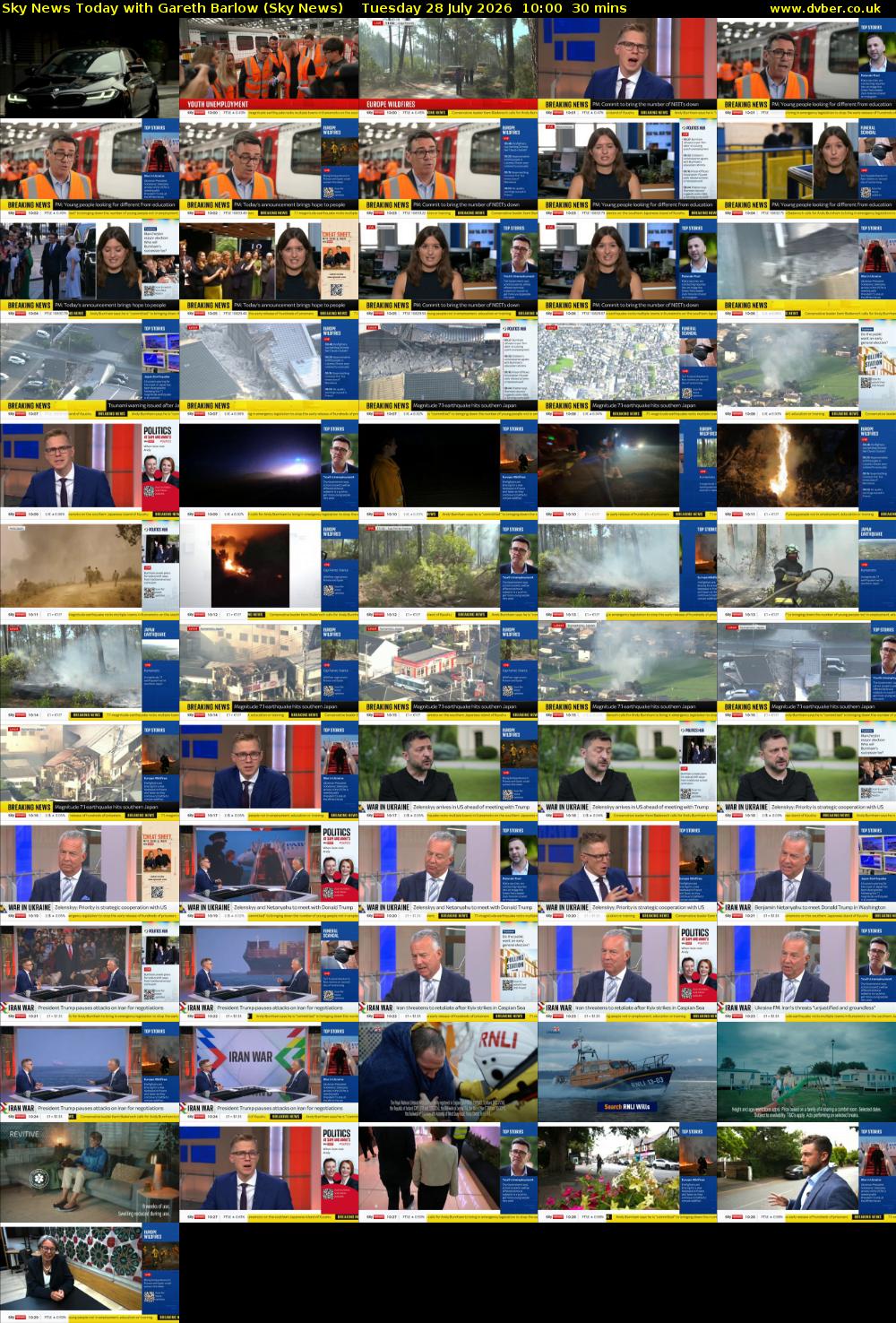 Sky News Today with Gareth Barlow (Sky News) Tuesday 28 July 2026 10:00 - 10:30