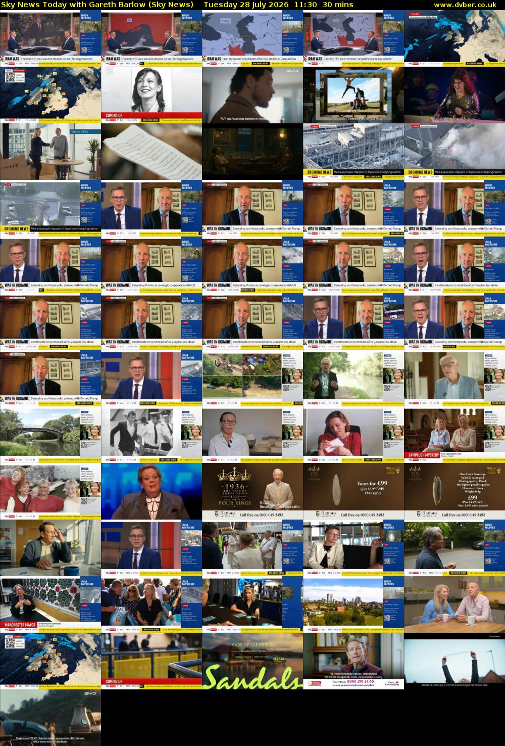 Sky News Today with Gareth Barlow (Sky News) Tuesday 28 July 2026 11:30 - 12:00