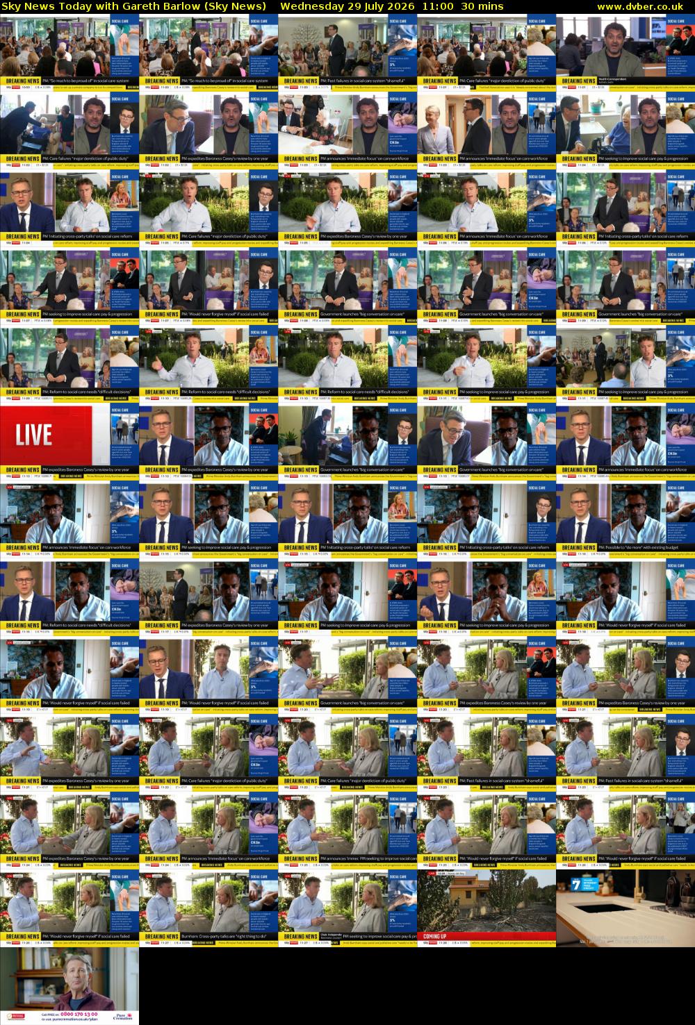 Sky News Today with Gareth Barlow (Sky News) Wednesday 29 July 2026 11:00 - 11:30