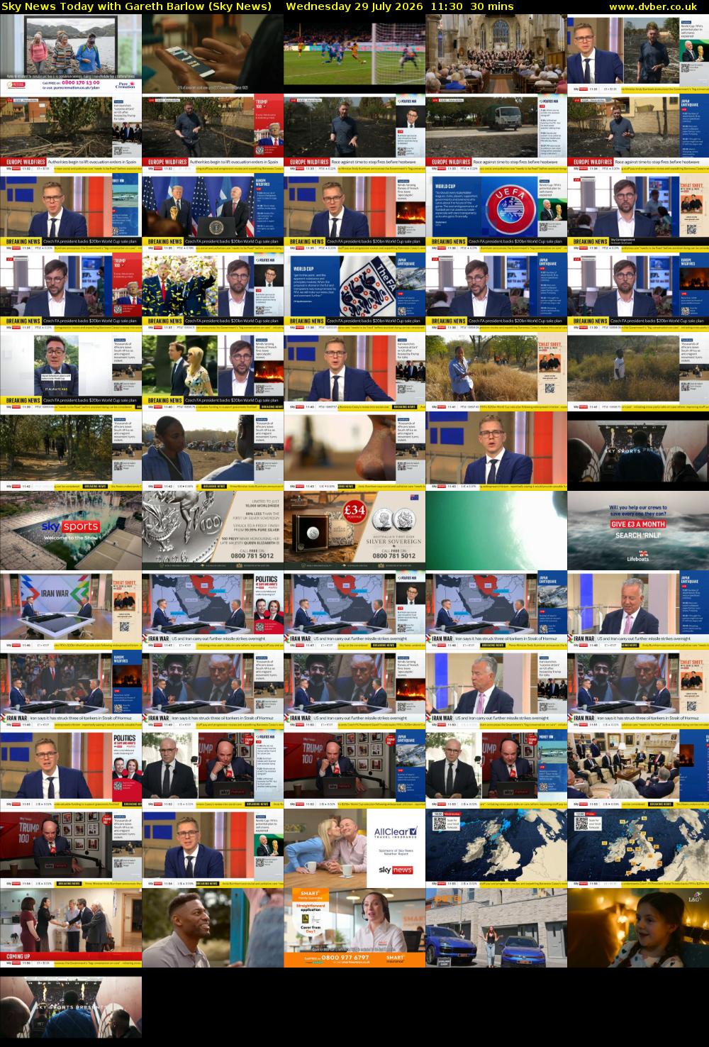 Sky News Today with Gareth Barlow (Sky News) Wednesday 29 July 2026 11:30 - 12:00
