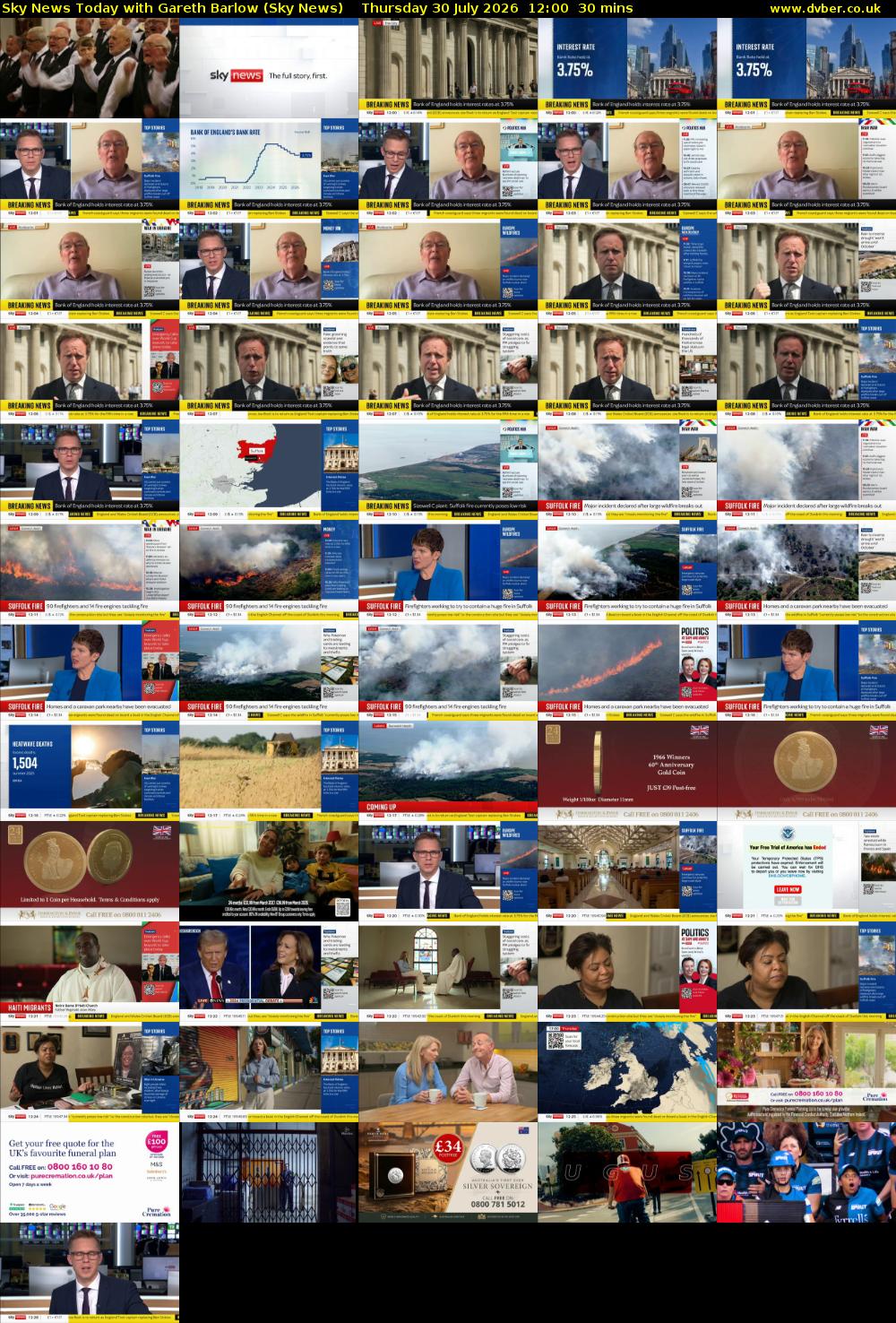 Sky News Today with Gareth Barlow (Sky News) Thursday 30 July 2026 12:00 - 12:30