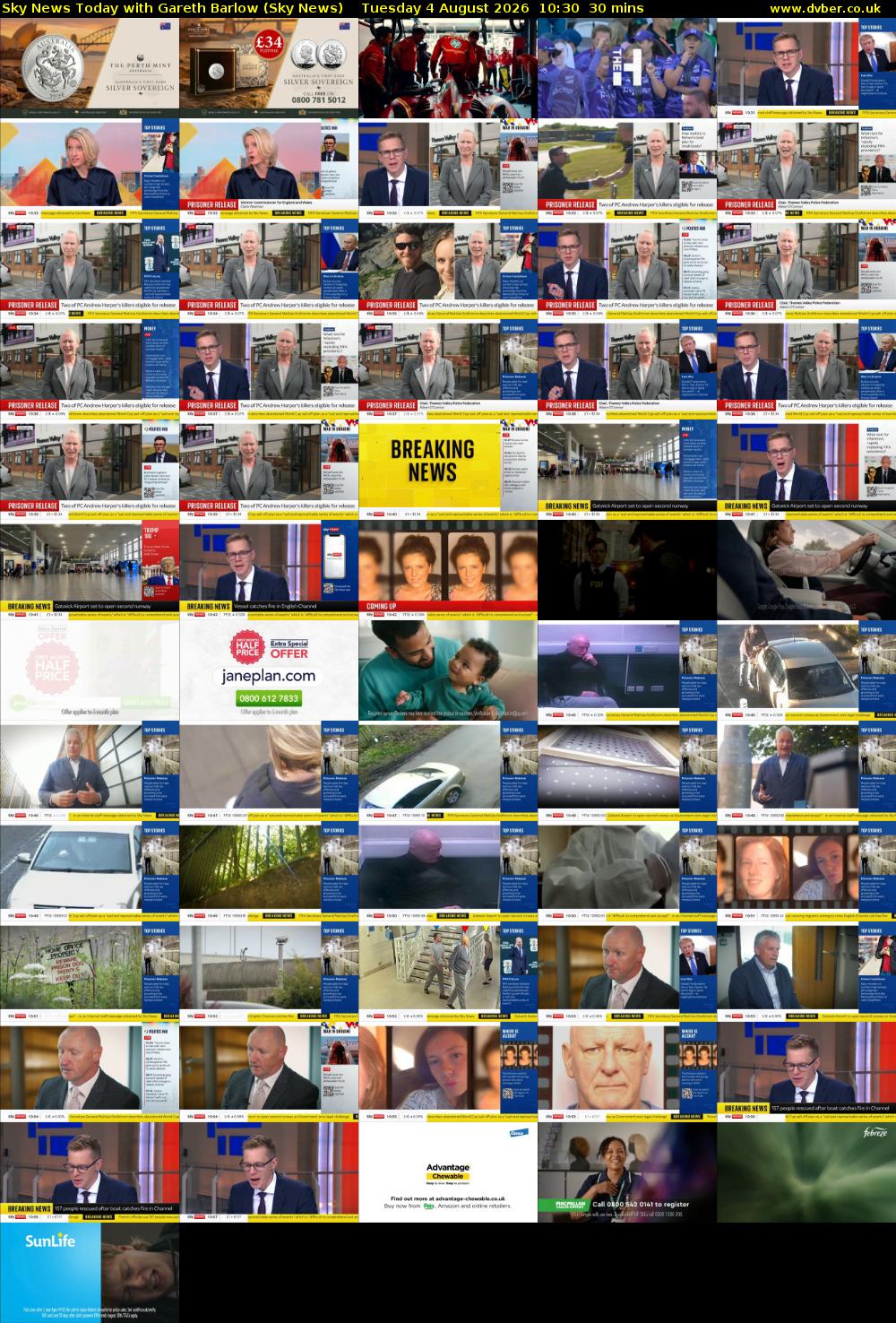Sky News Today with Gareth Barlow (Sky News) Tuesday 4 August 2026 10:30 - 11:00