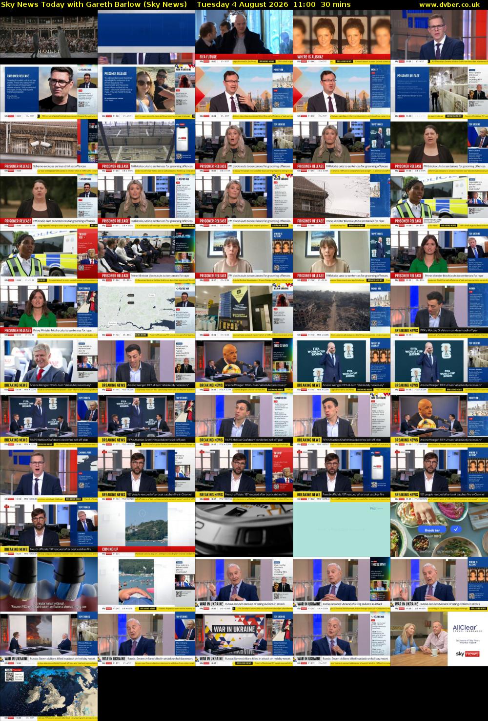 Sky News Today with Gareth Barlow (Sky News) Tuesday 4 August 2026 11:00 - 11:30