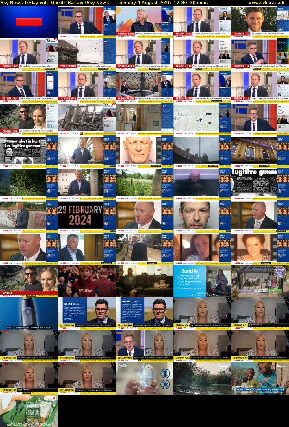 Sky News Today with Gareth Barlow (Sky News) Tuesday 4 August 2026 12:30 - 13:00