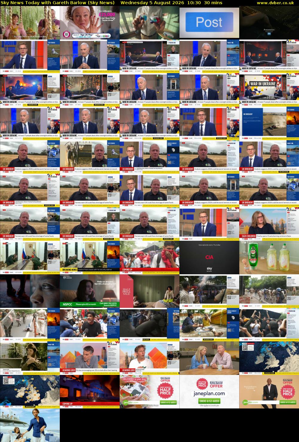Sky News Today with Gareth Barlow (Sky News) Wednesday 5 August 2026 10:30 - 11:00