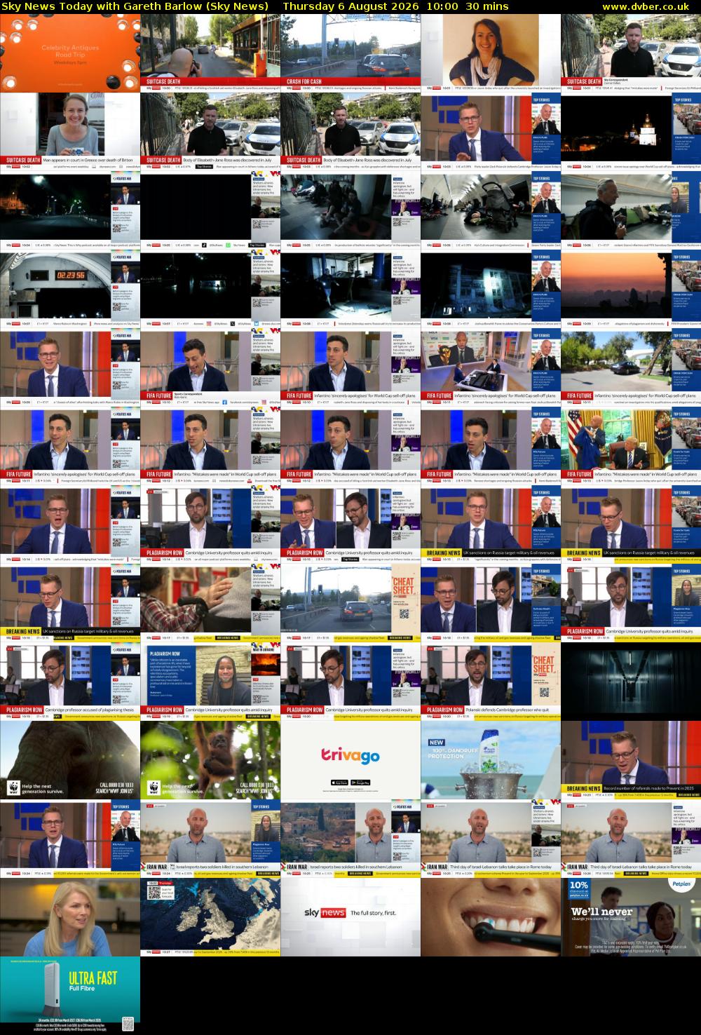 Sky News Today with Gareth Barlow (Sky News) Thursday 6 August 2026 10:00 - 10:30