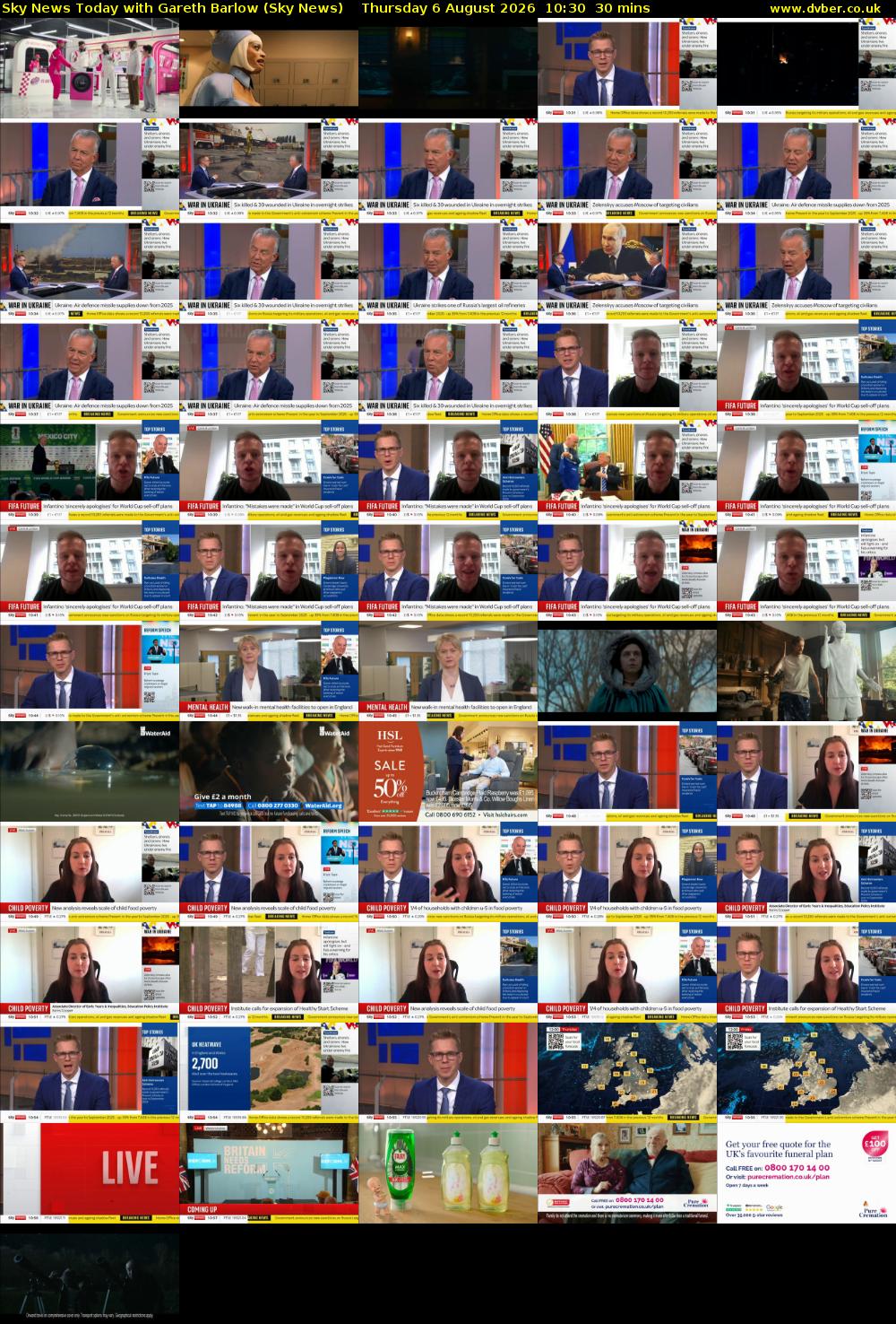 Sky News Today with Gareth Barlow (Sky News) Thursday 6 August 2026 10:30 - 11:00
